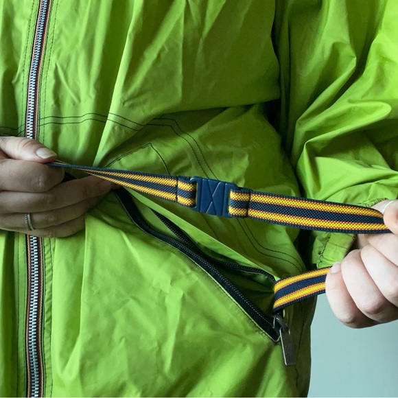 Vintage K-Way Men’s Rain Jacket in Green Lime Size Medium - Picture 3 of 15